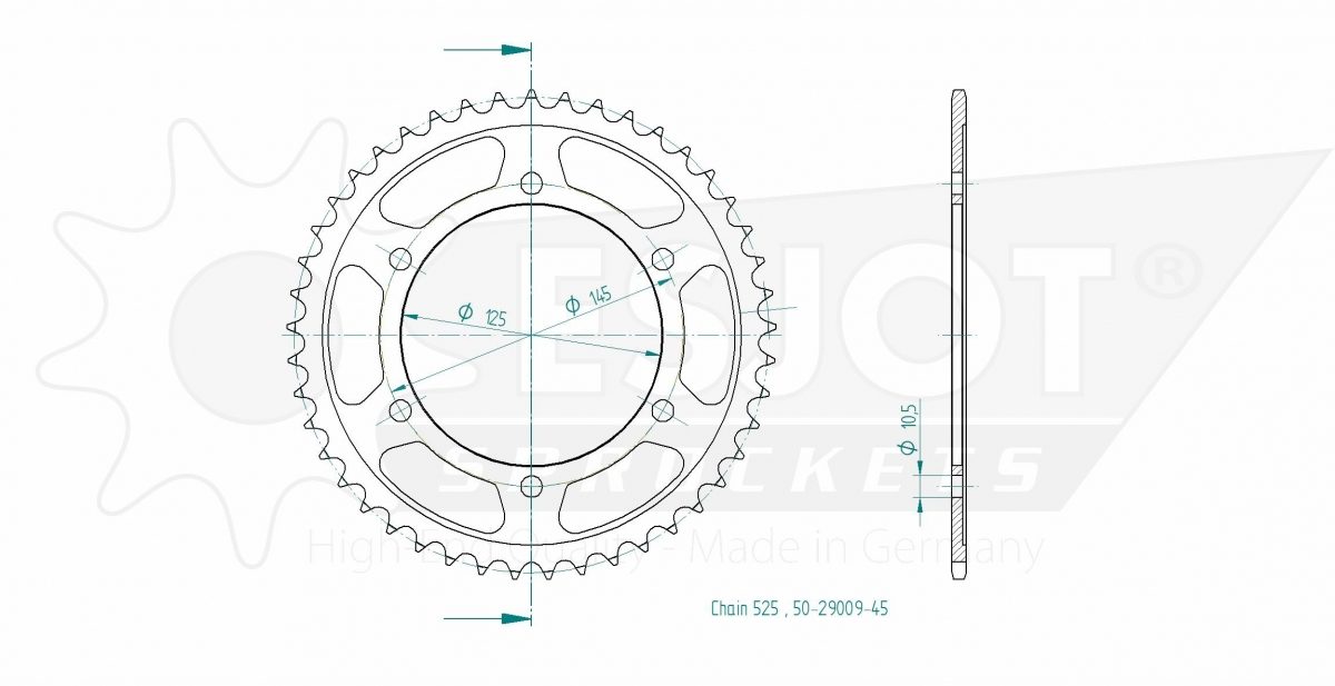REAR STEEL 45T, 525