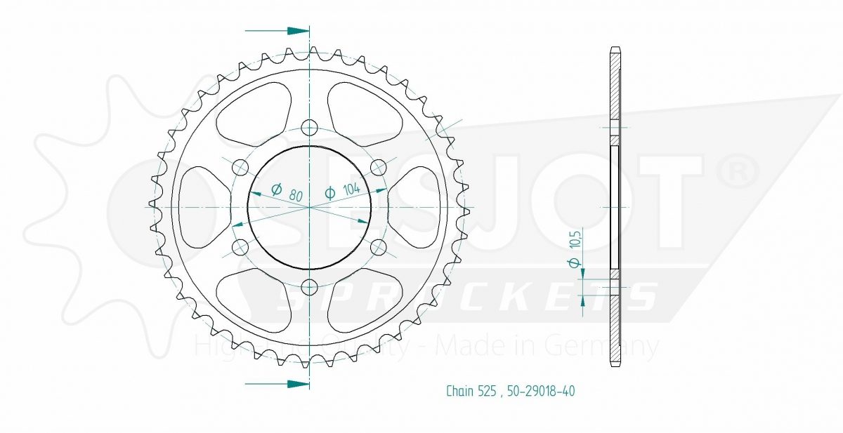REAR STEEL 40T, 525