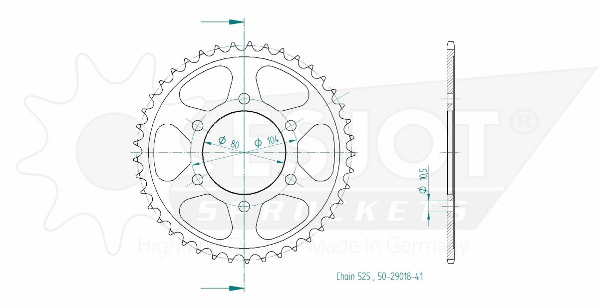REAR STEEL 41T, 525