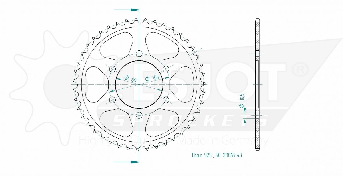 REAR STEEL 43T, 525