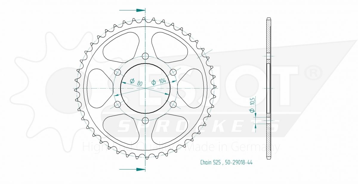 REAR STEEL 44T, 525