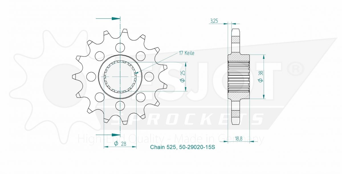 FRONT 15T, LIGHT, 525