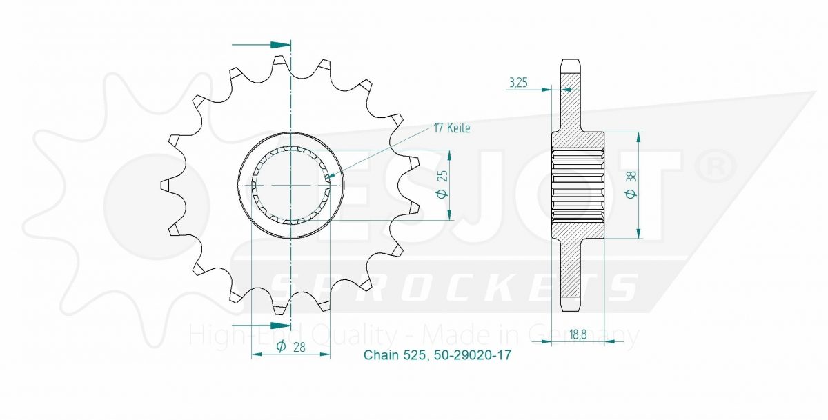 FRONT 17T, 525