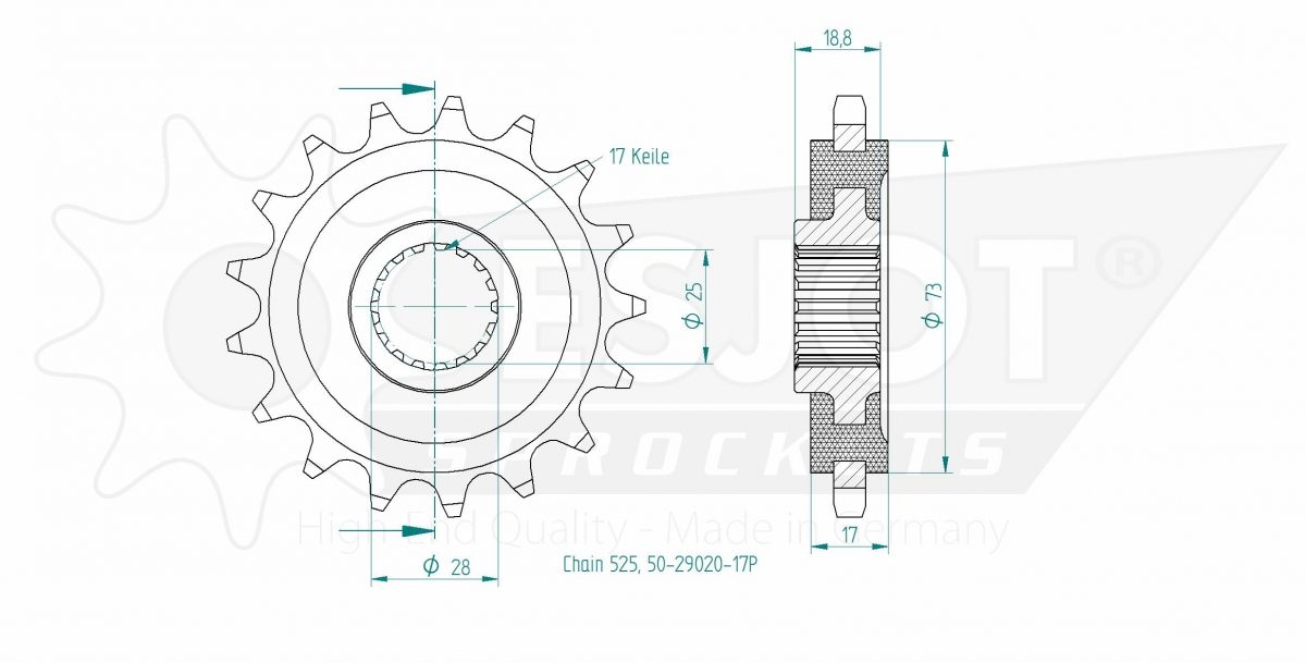 FRONT 17T, 525