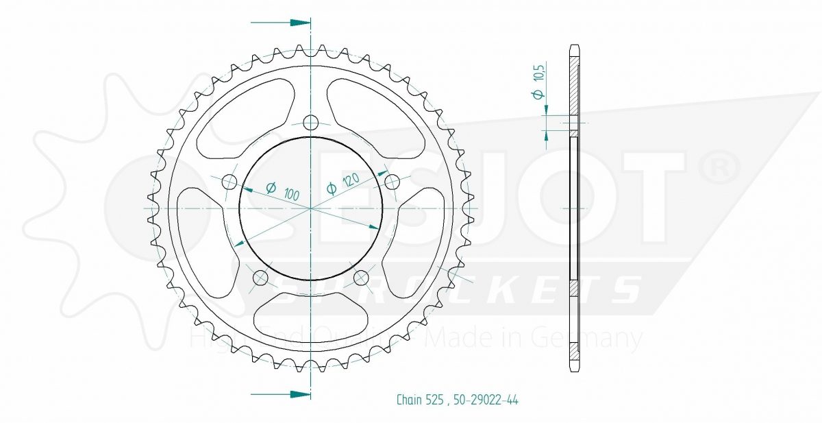 REAR STEEL 44T, 525