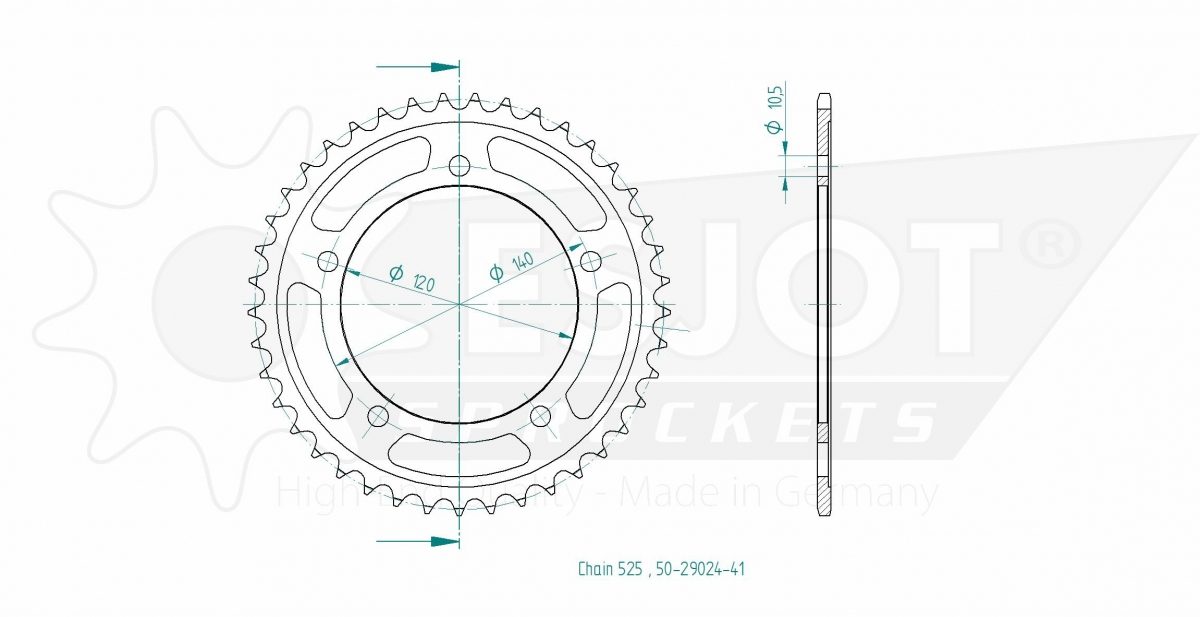REAR STEEL 41T, 525