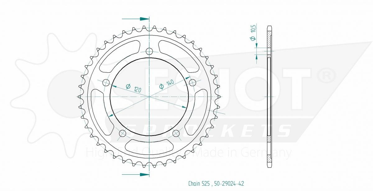 REAR STEEL 42T, 525