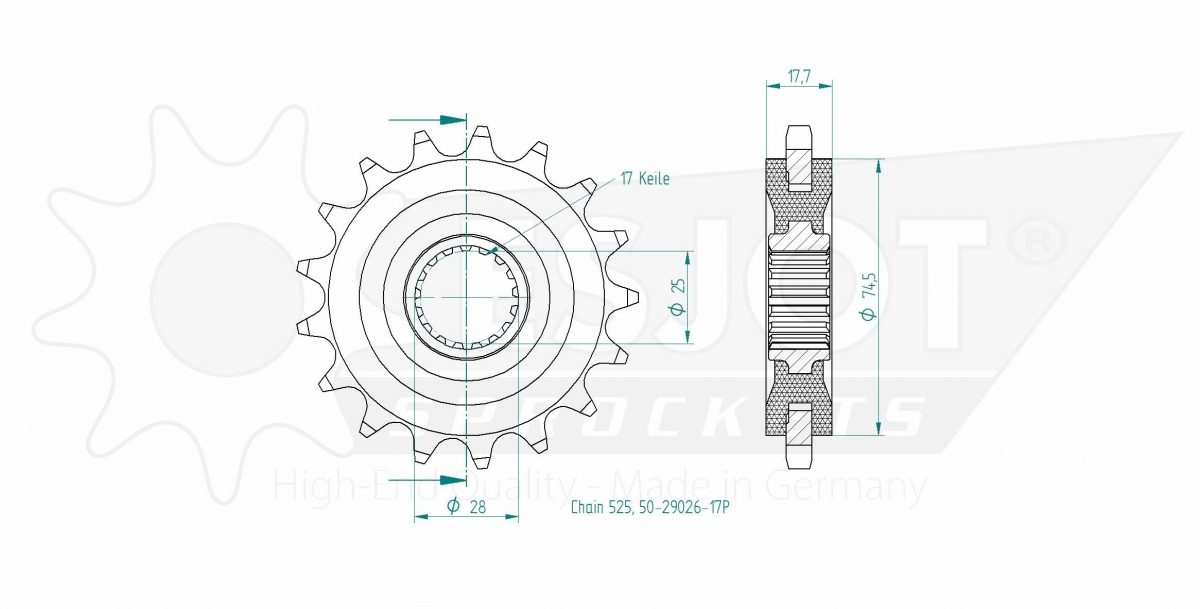 FRONT 17T, 525