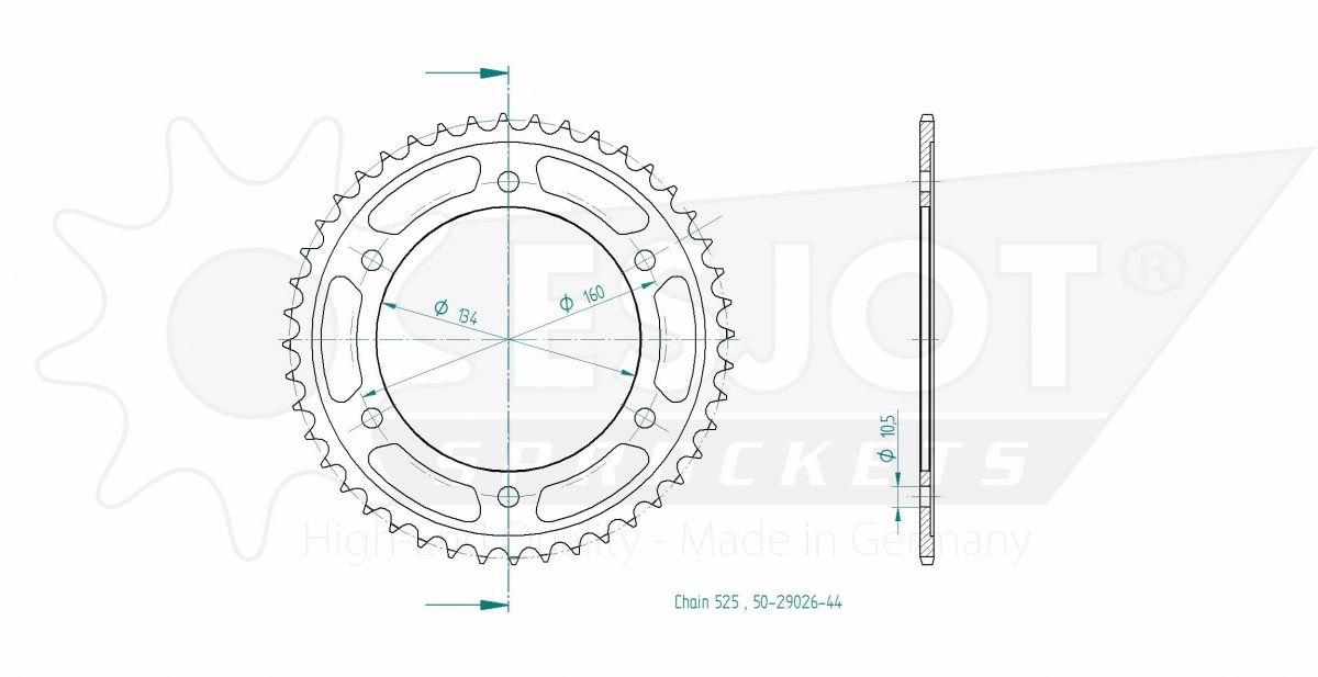 REAR STEEL 44T, 525