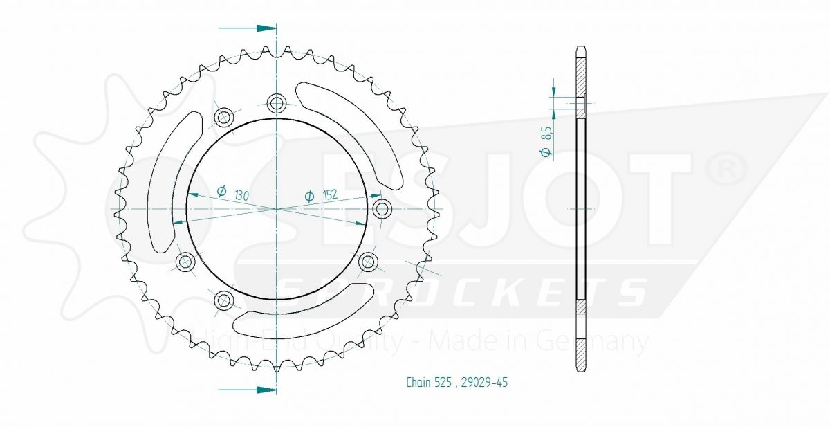 REAR STEEL 45T, 525