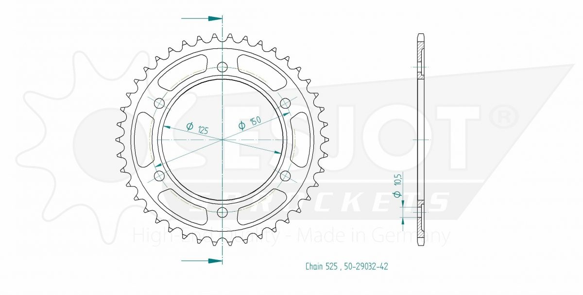 REAR STEEL 42T, 525