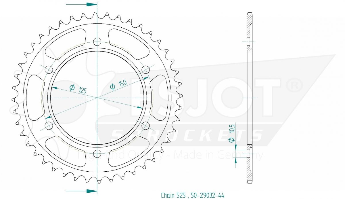 REAR STEEL 44T, 525