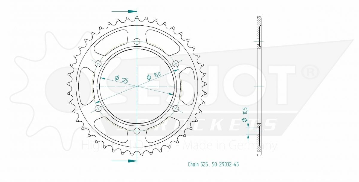 REAR STEEL 45T, 525