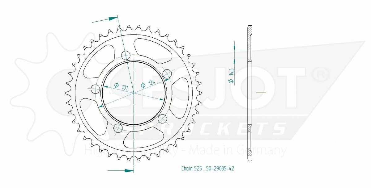 REAR STEEL 42T, 525