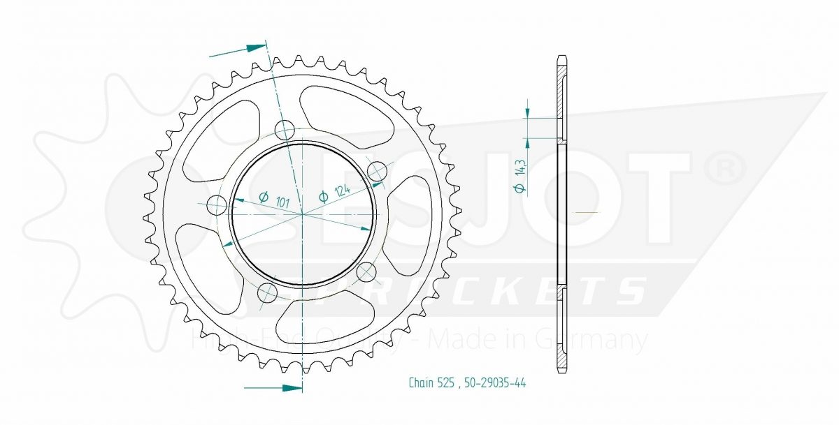 REAR STEEL 44T, 525