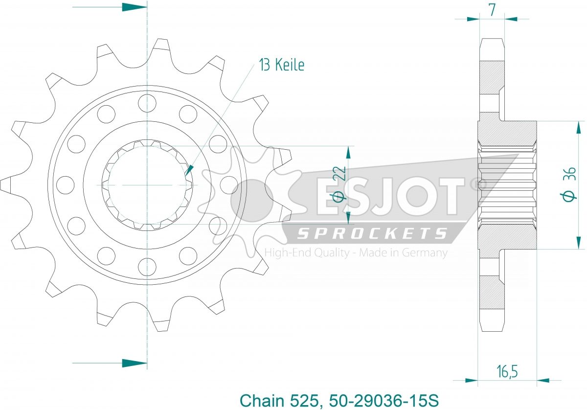 FRONT 15T, LIGHT, 525