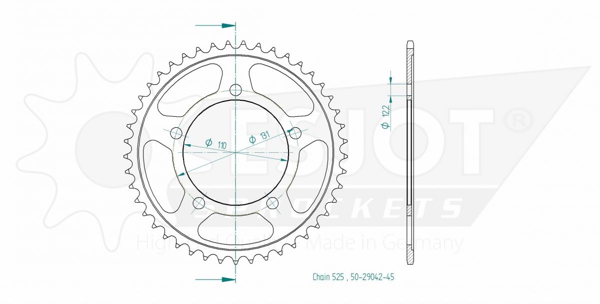 REAR STEEL 45T, 525