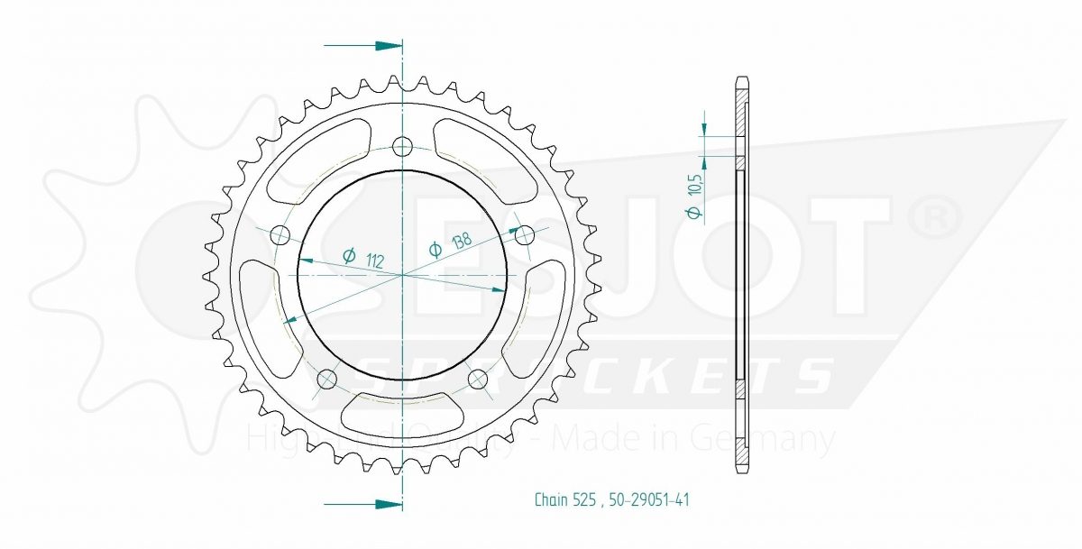 REAR STEEL 41T, 525