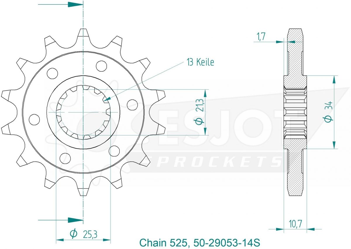 FRONT LIGHT 14T, 525