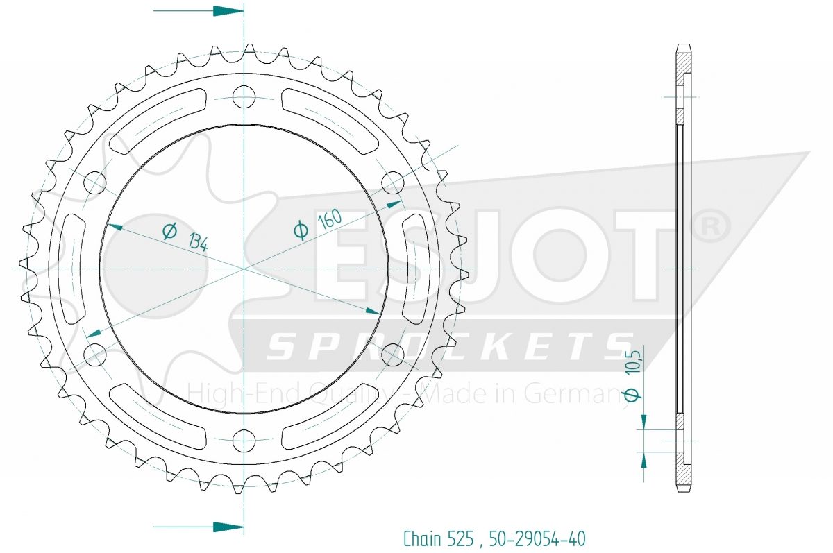REAR STEEL 40T, 525