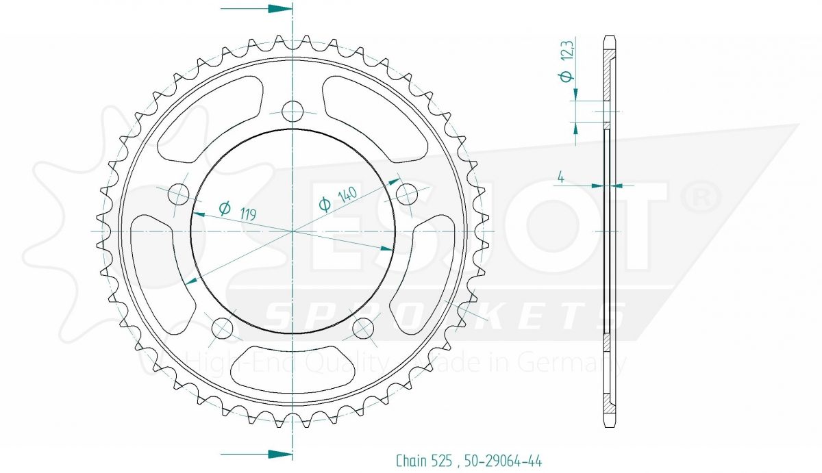REAR STEEL 44T, 525