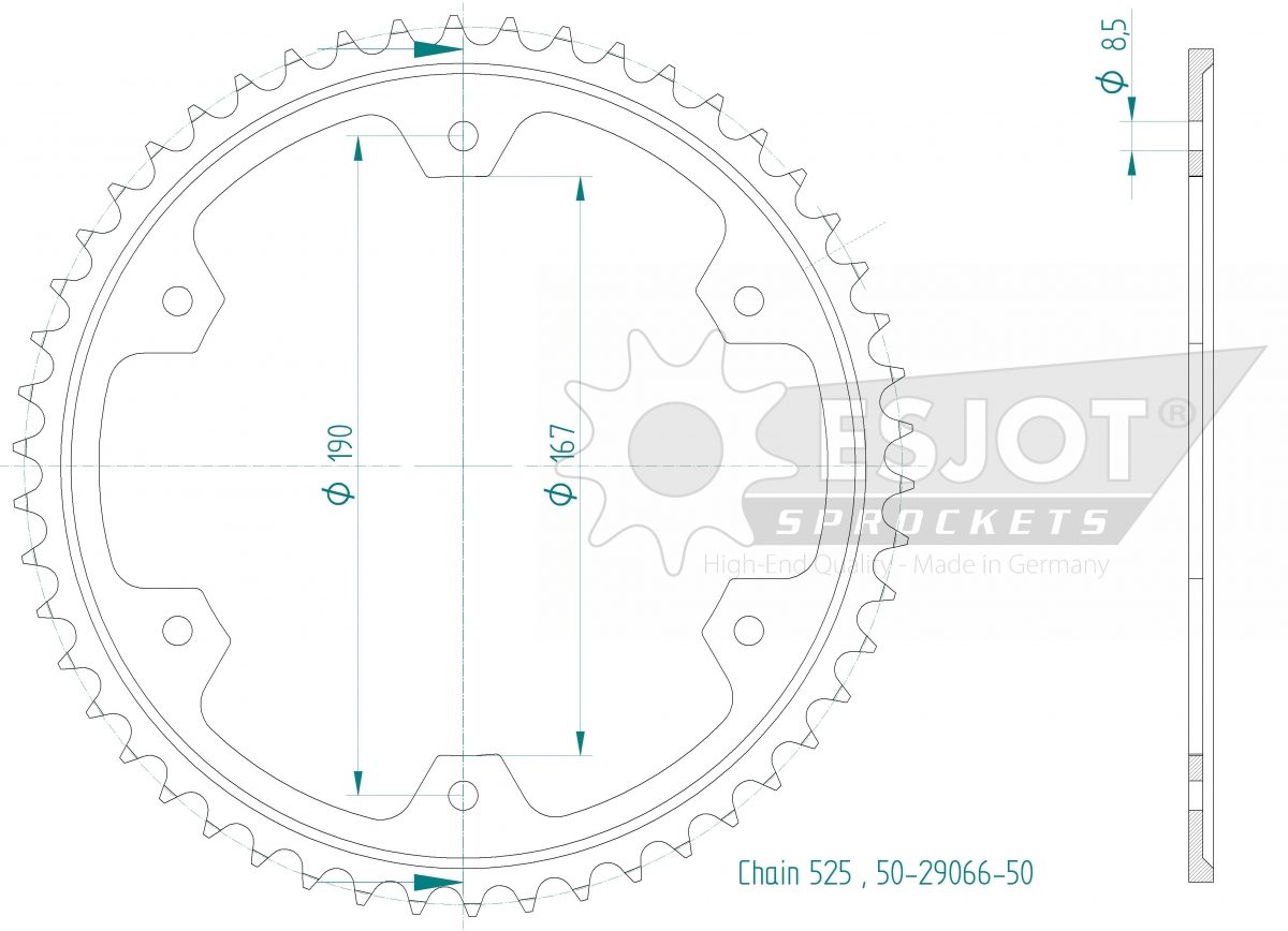 REAR STEEL 50T, 525