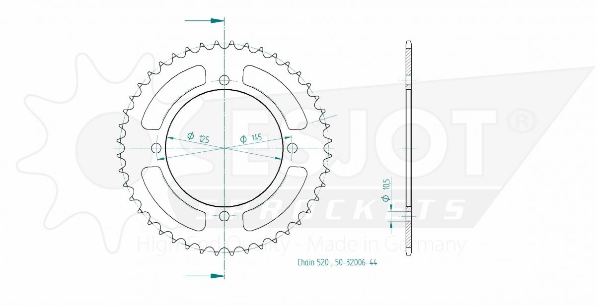 REAR STEEL 44T, 520