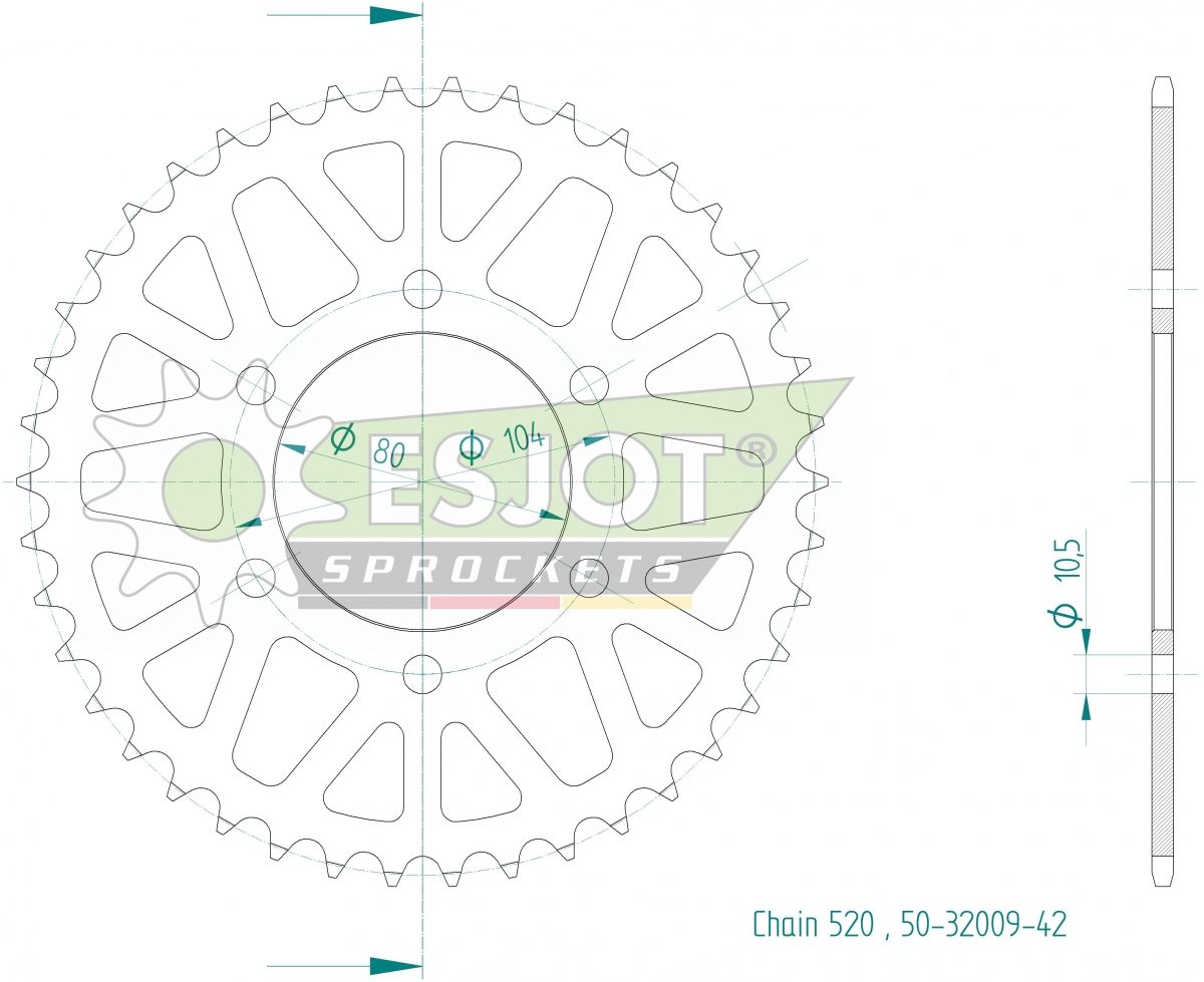 REAR STEEL 42T, 520