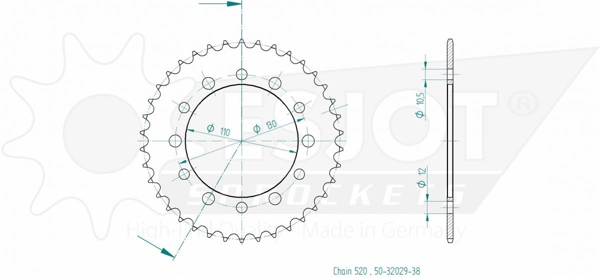 REAR STEEL 38T, 520