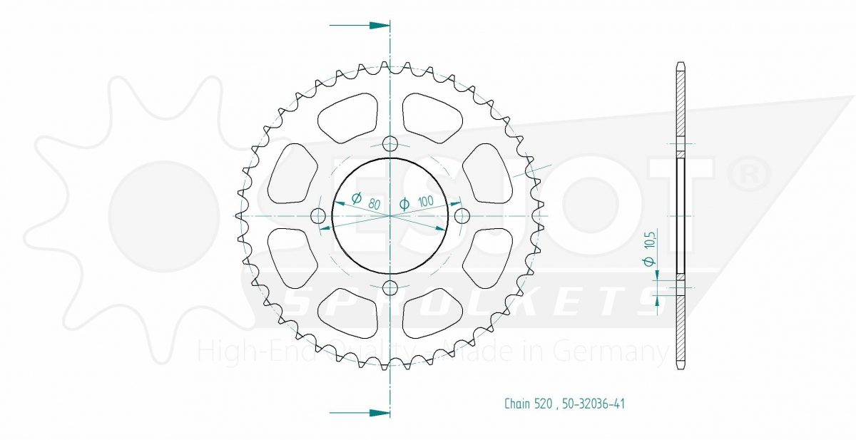 REAR STEEL 41T, 520