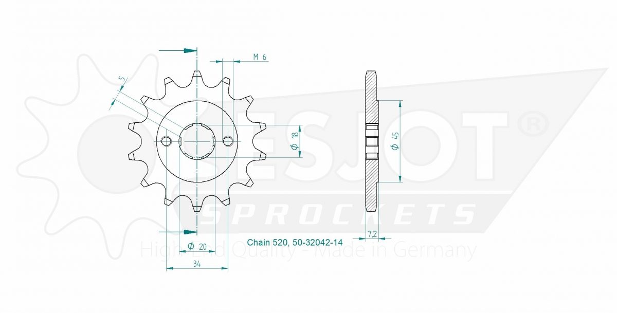 FRONT 14T, 520