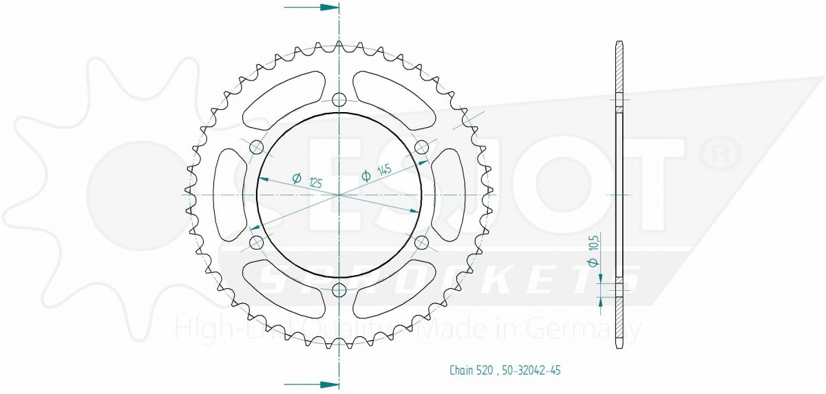 REAR STEEL 45T, 520