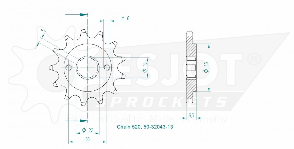 FRONT 13T, 520