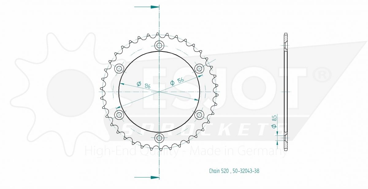 REAR STEEL 38T, 520