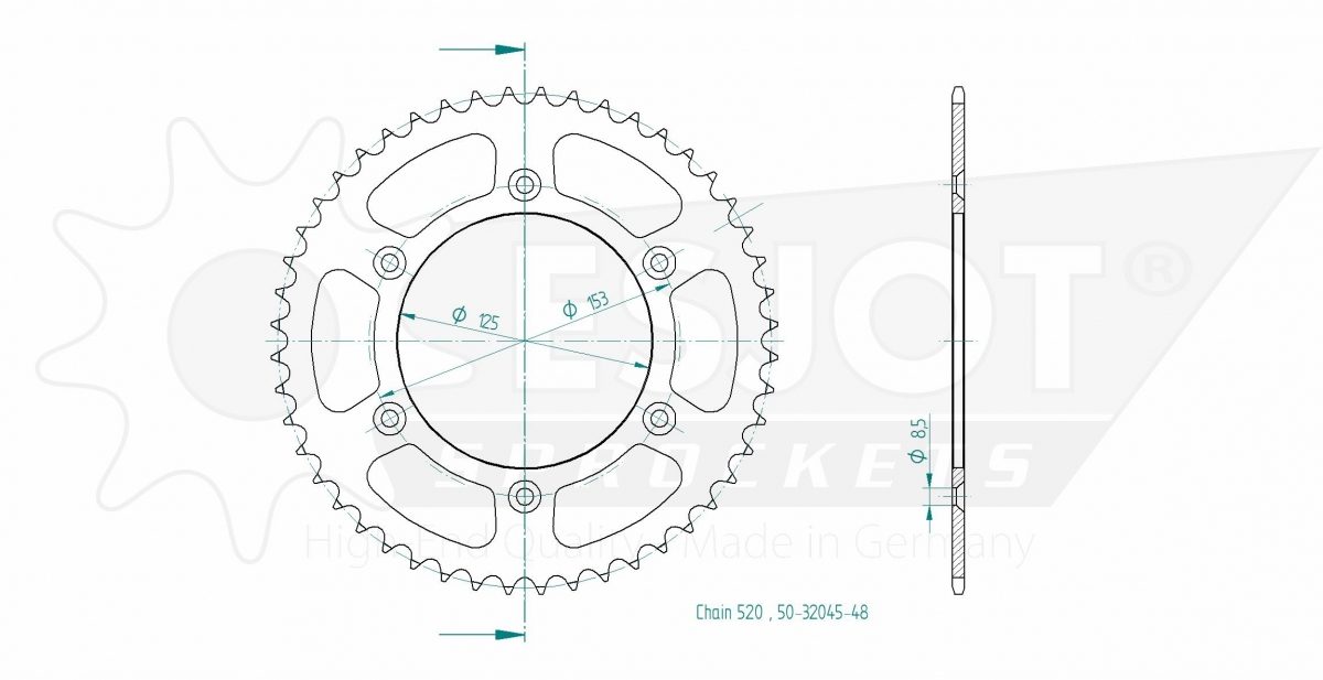 REAR STEEL 48T, 520