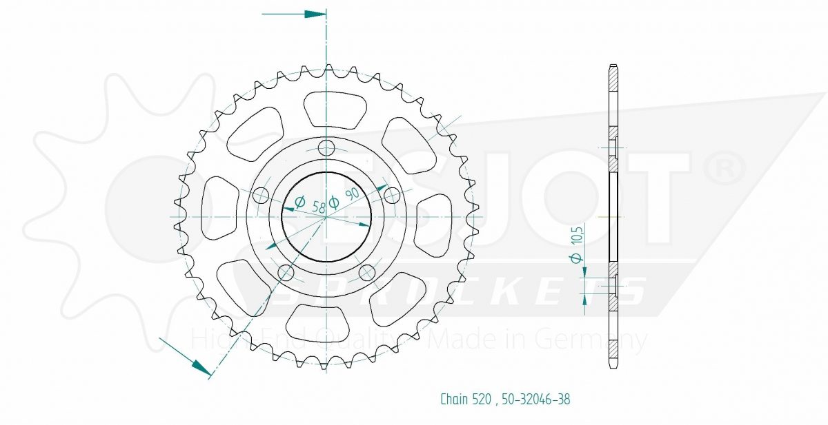 REAR STEEL 38T, 520