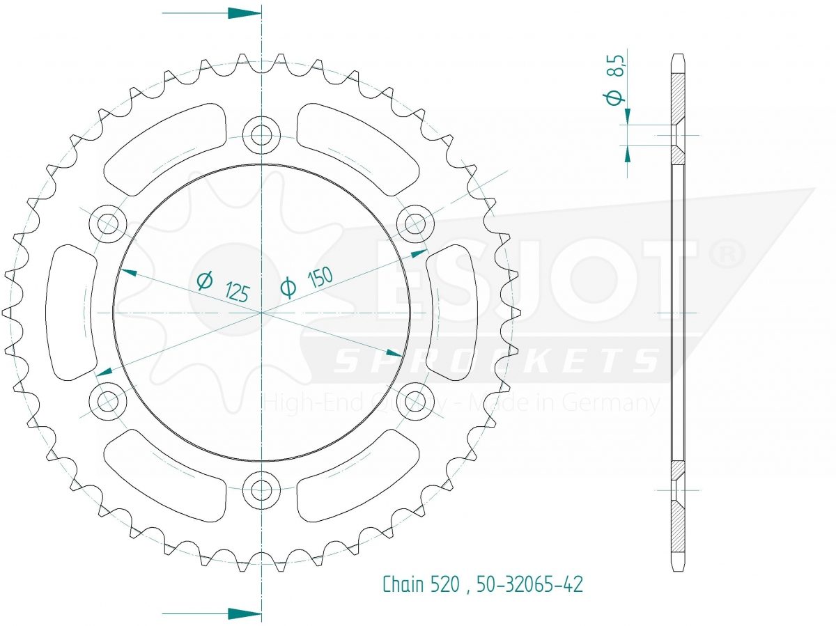 REAR STEEL 42T, 520