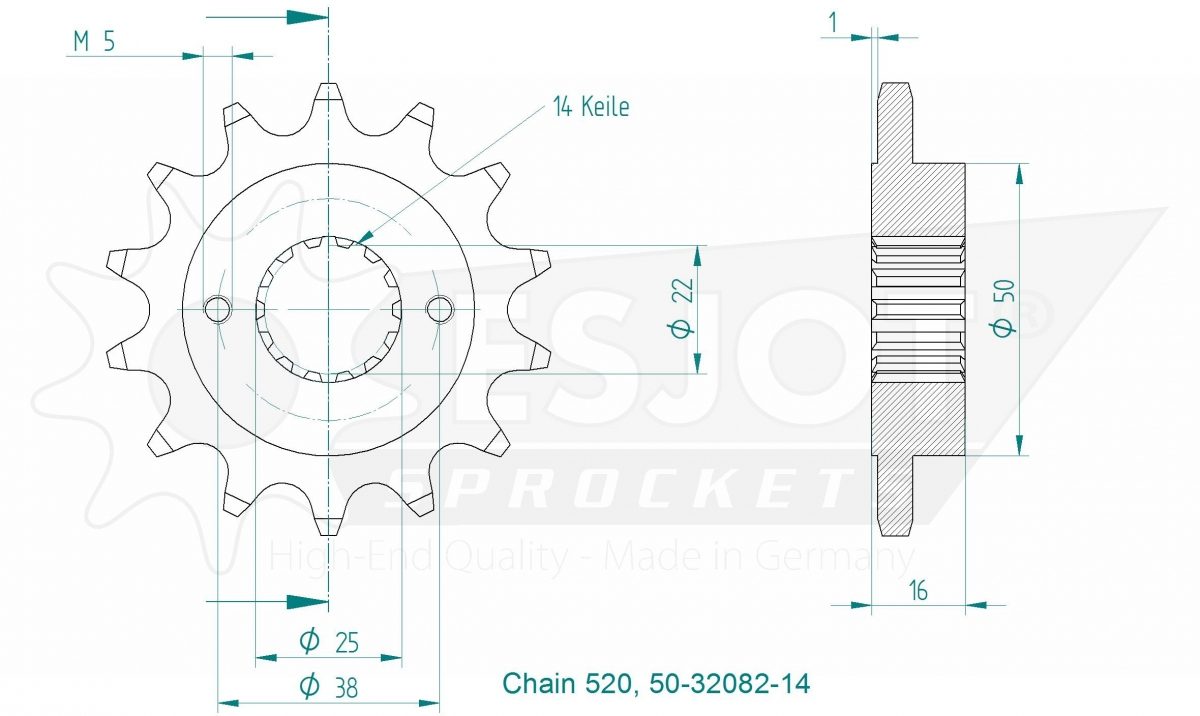 FRONT 14T, 520