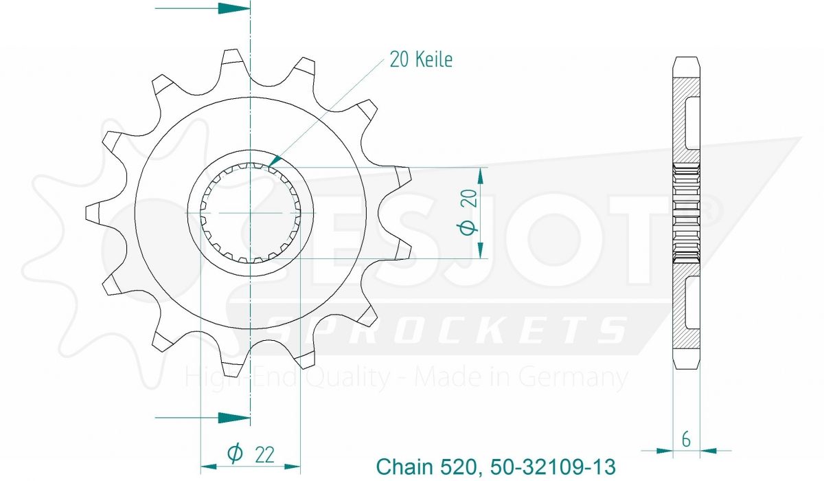 FRONT 13T, 520