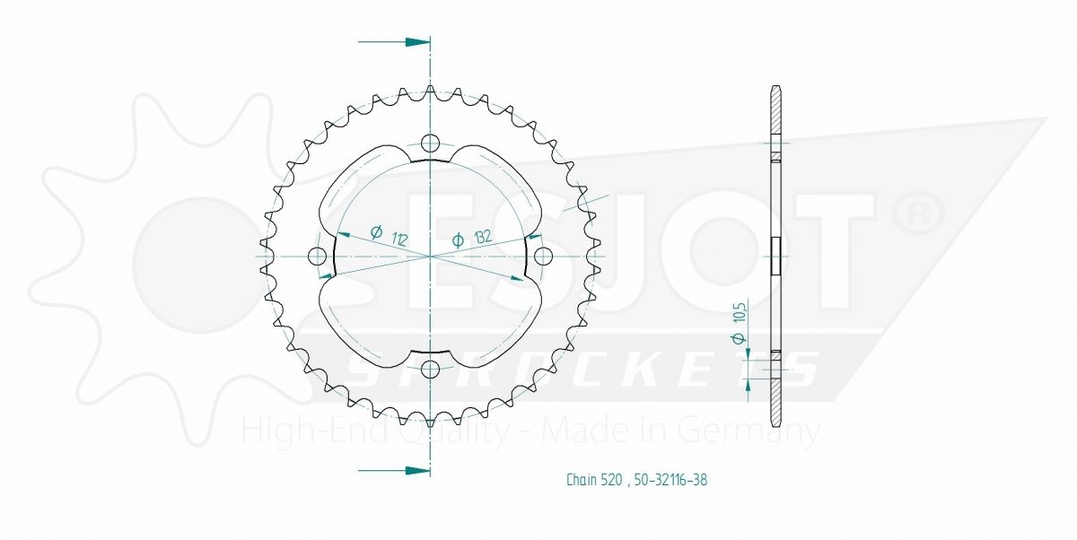 REAR STEEL 38T, 520