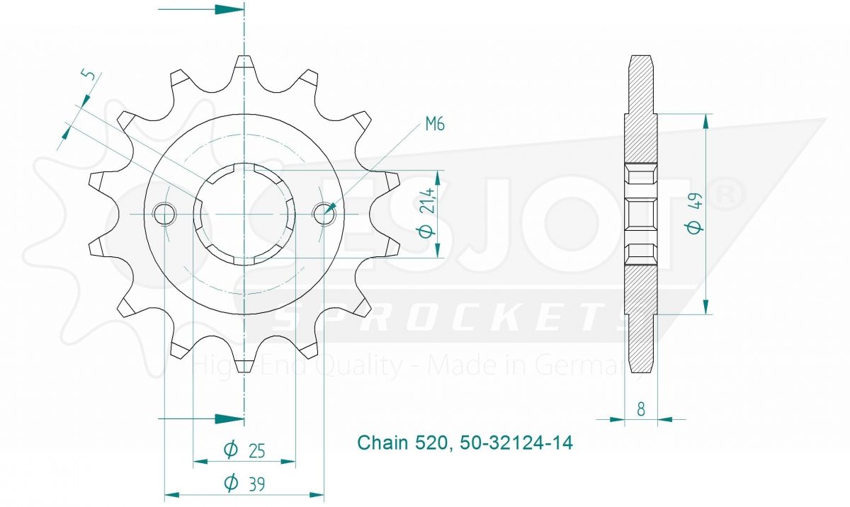 FRONT 14T, 520
