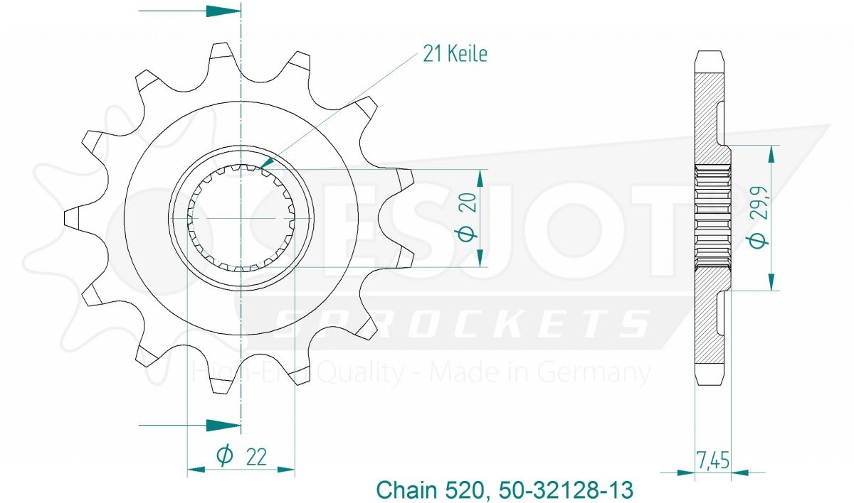 FRONT 13T, 520