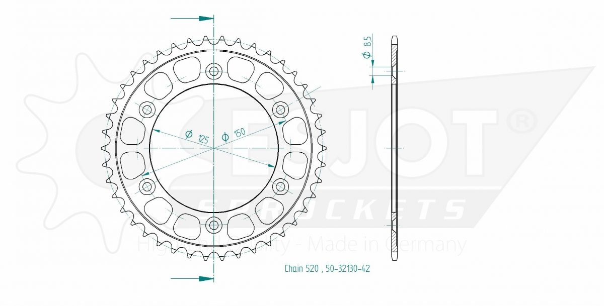 REAR STEEL 42T, 520