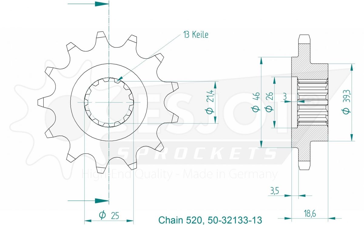 FRONT 13T, 520