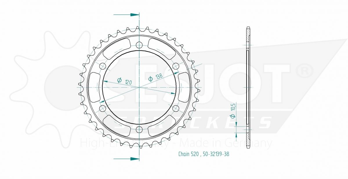 REAR STEEL 38T, 520