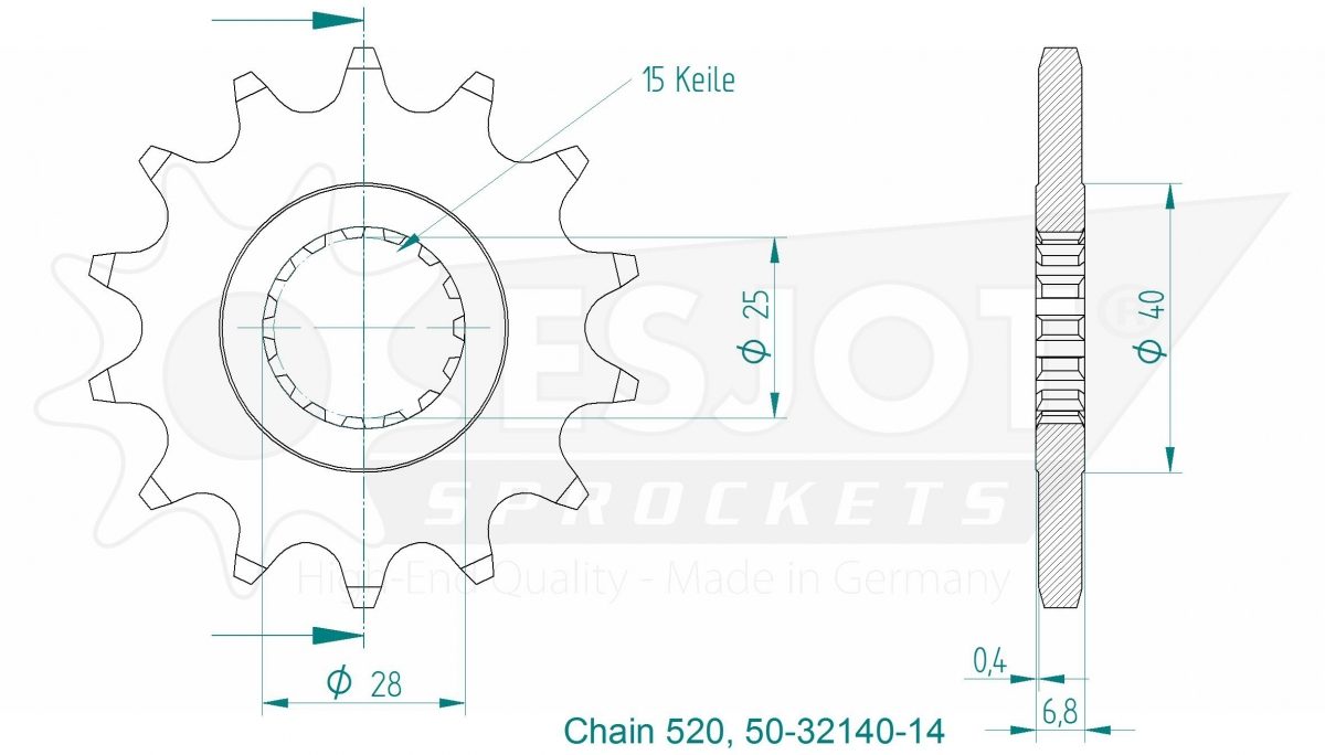 FRONT 14T, 520