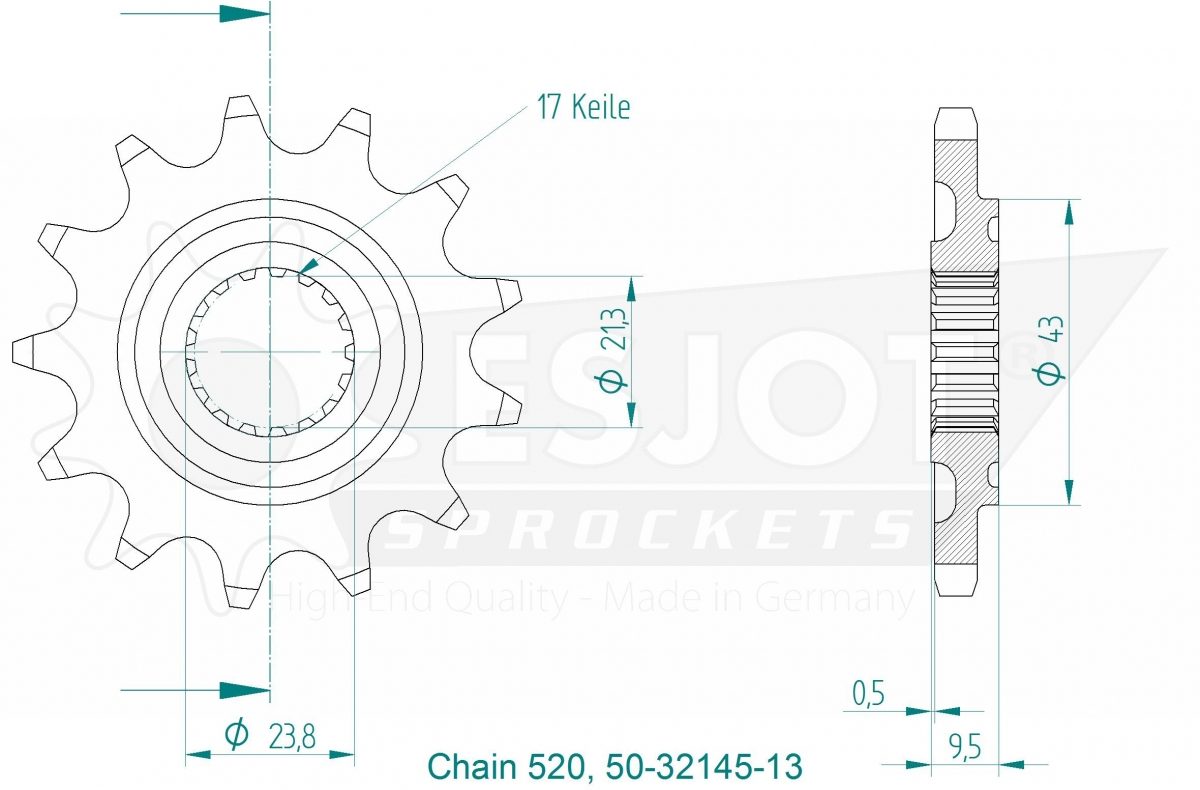 FRONT 13T, 520