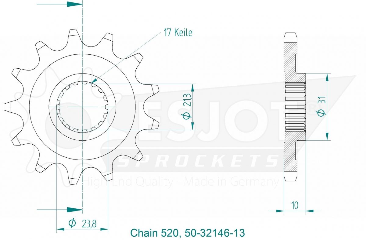 FRONT 13T, 520