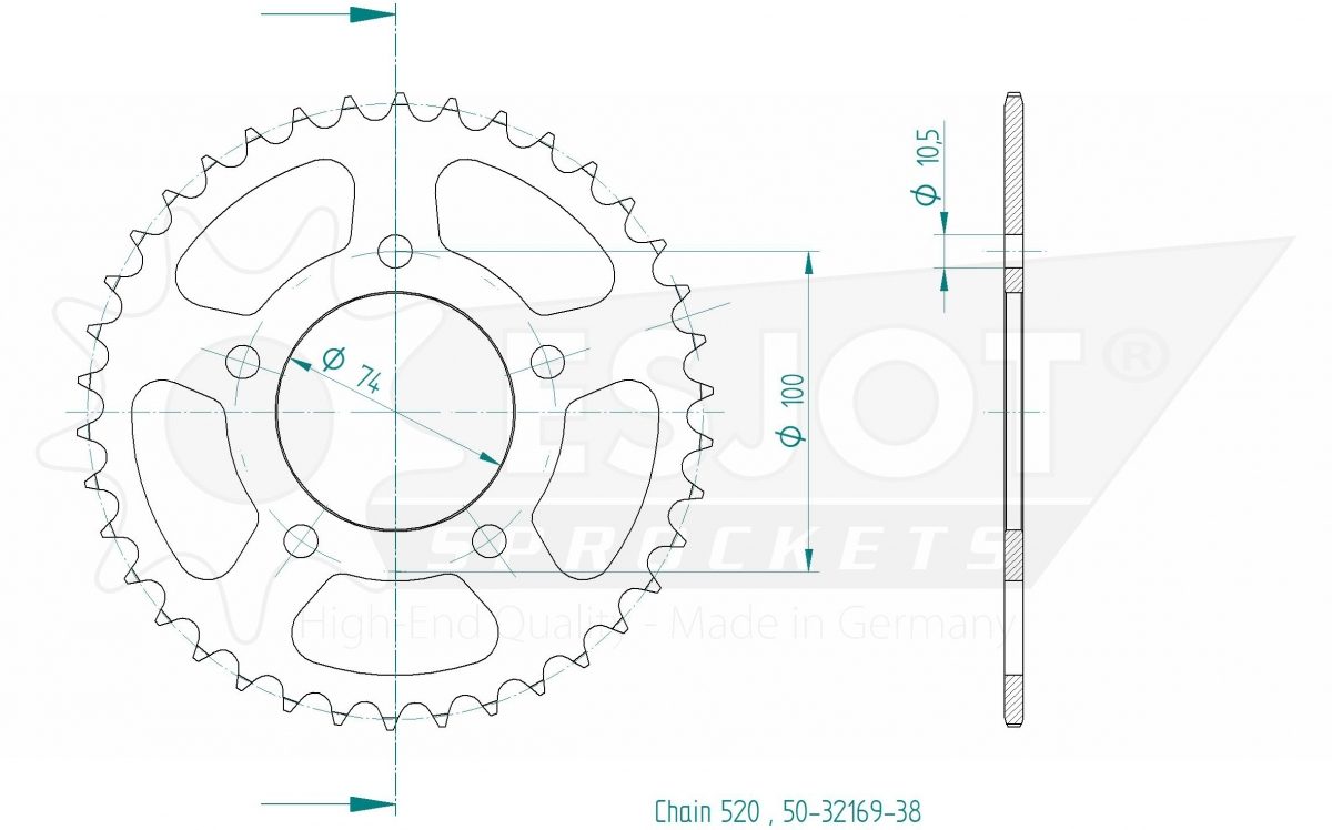 REAR STEEL 38T, 520