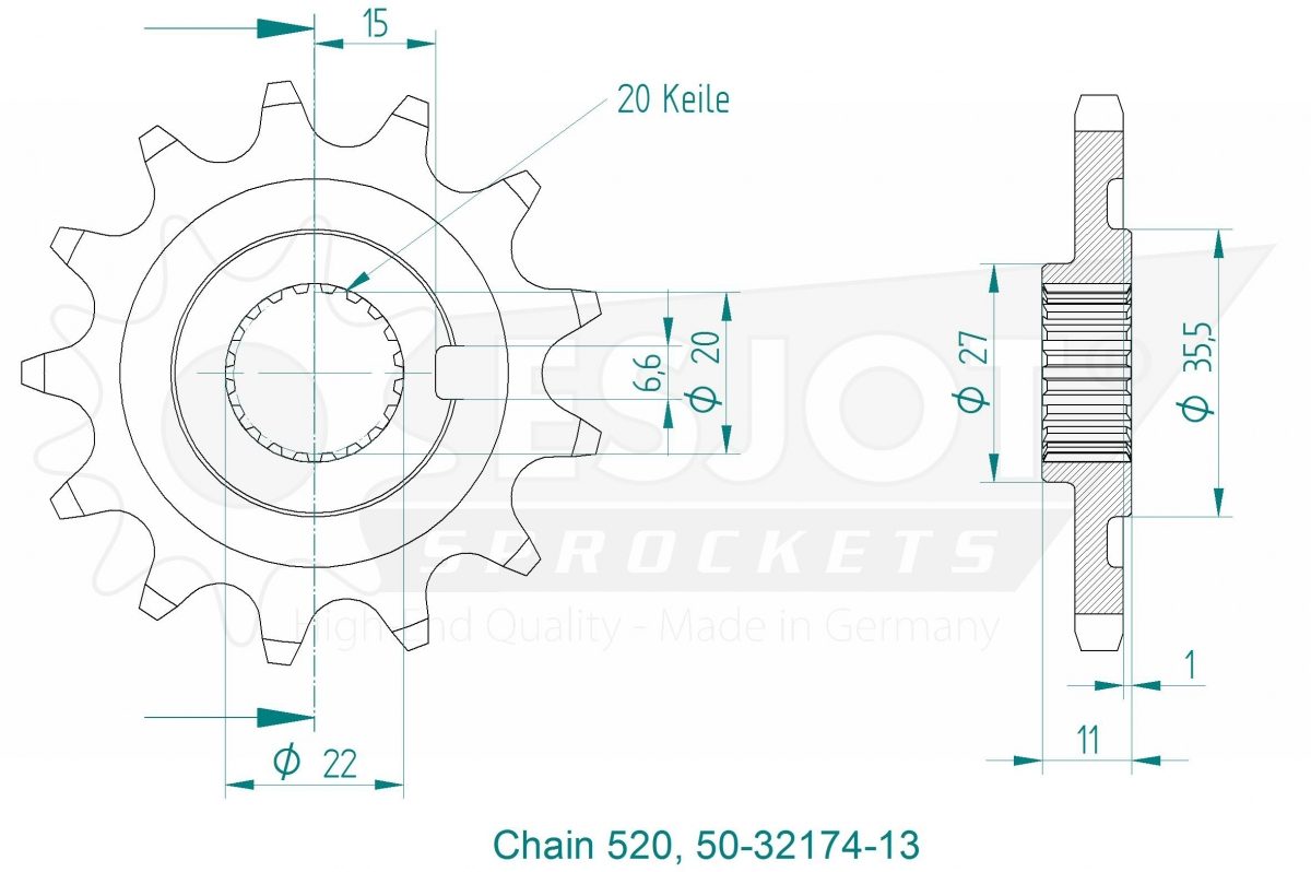 FRONT 13T, 520